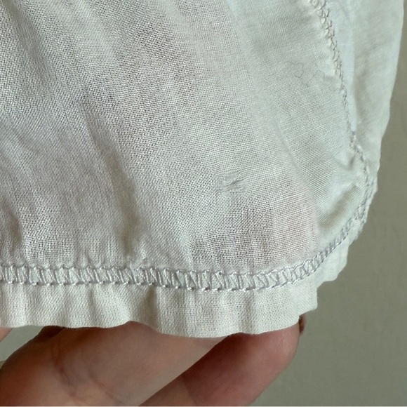 A&F Y2K Tank Top Tunic Racerback Sequin Cotton Beaded Flower Appliqué Small - Picture 10 of 10